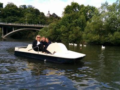 Tretbootfahren auf der Lahn