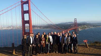 2015 mit meinen Kolleginnen und Kollegen an der Golden Gate Bridge in San Francisco